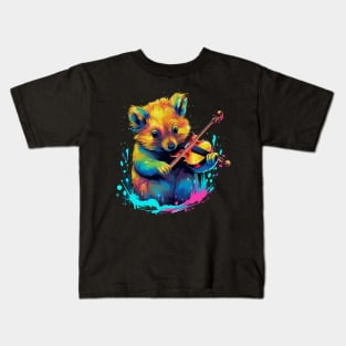 Quokka Playing Violin Kids T-Shirt